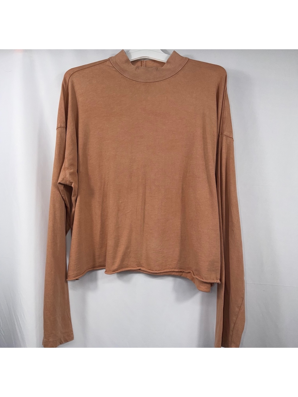Aerie Women’s M Brown Mock Neck Cropped Top